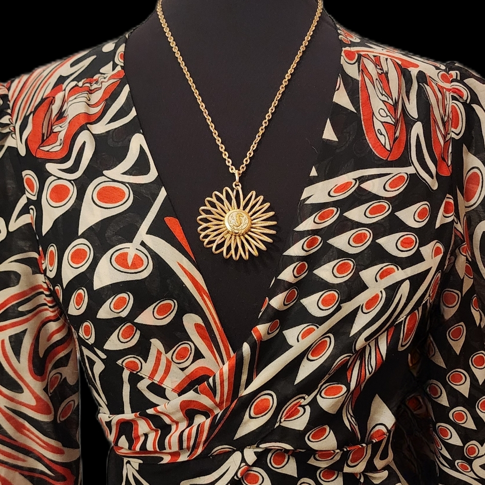Vintage MCM Sunburst Pendant